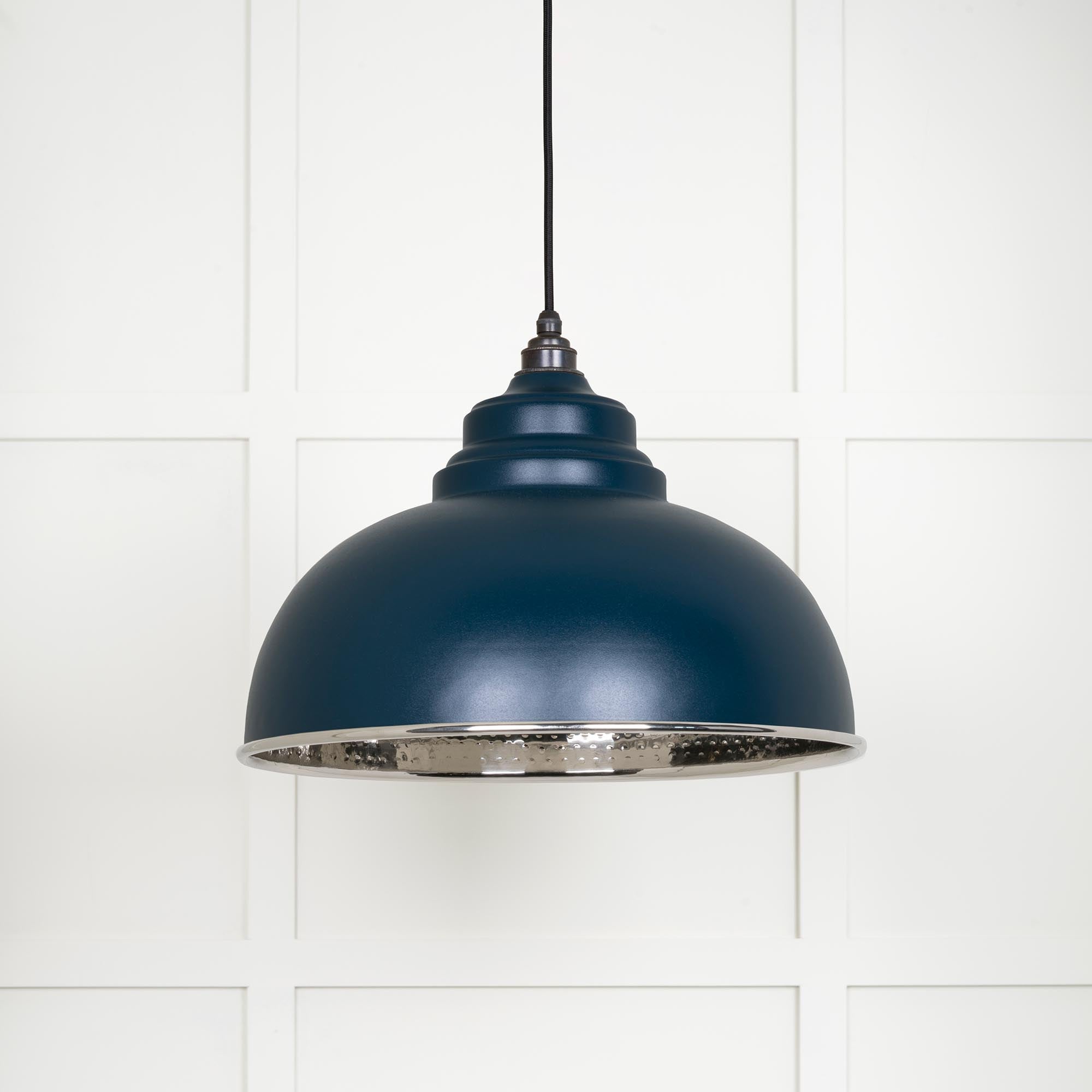 Hammered Nickel Harborne Pendant | Dusk - From The Anvil - EB London