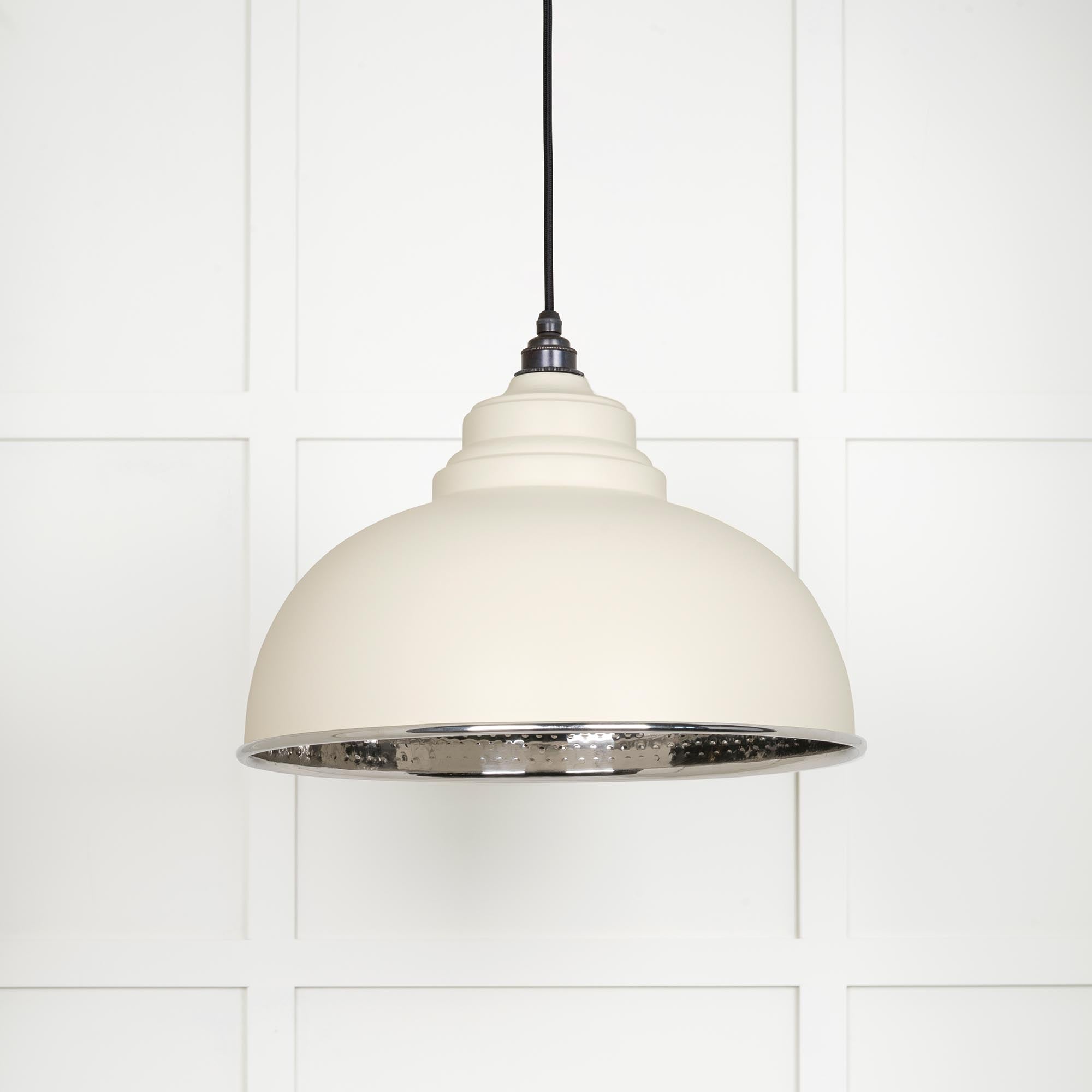 Hammered Nickel Harborne Pendant | Teasel - From The Anvil - EB London