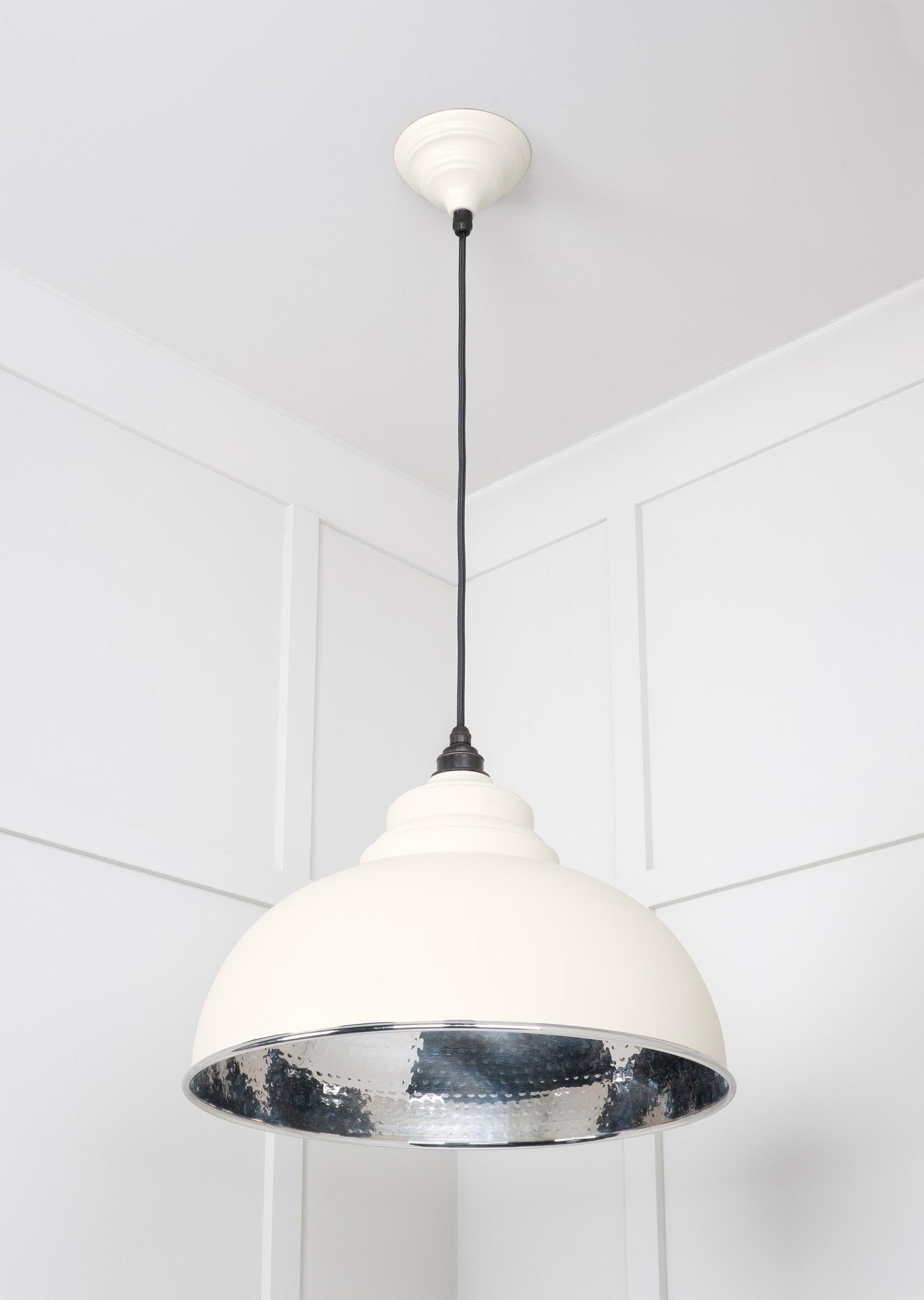 Hammered Nickel Harborne Pendant | Teasel - From The Anvil - EB London