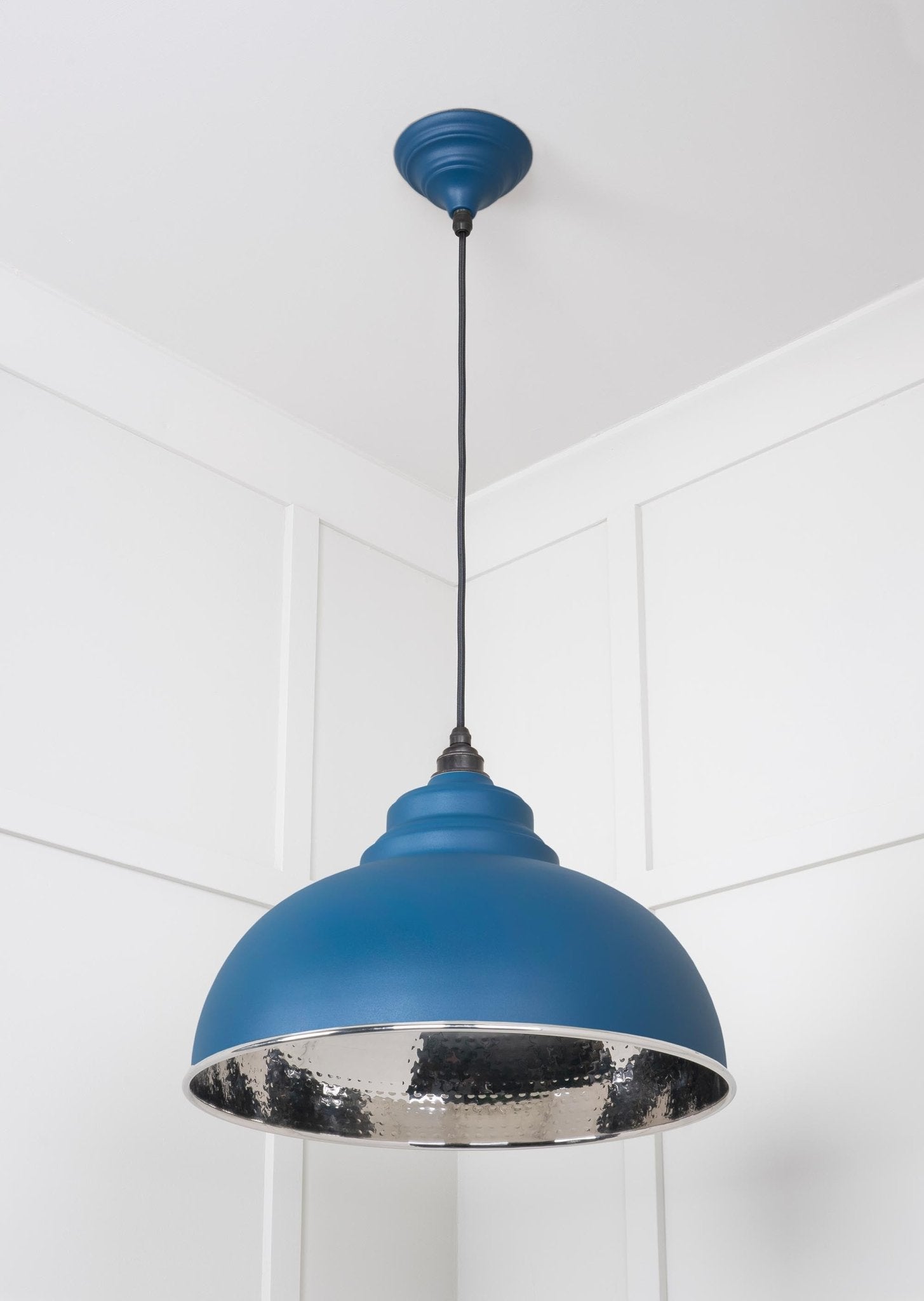 Hammered Nickel Harborne Pendant | Upstream - From The Anvil - EB London