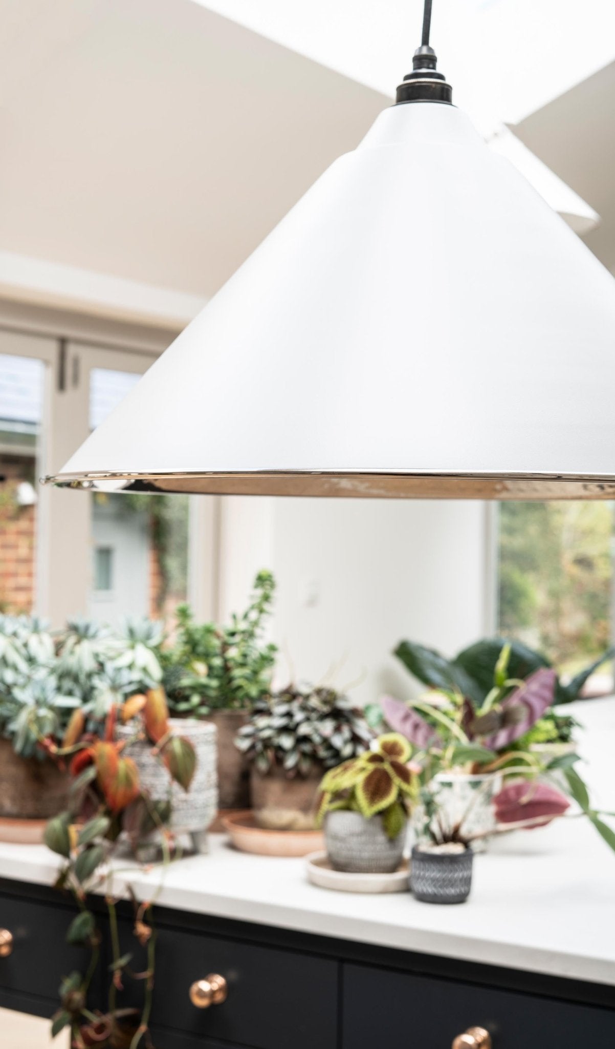 Hammered Nickel Hockley Pendant | Birch - From The Anvil - EB London