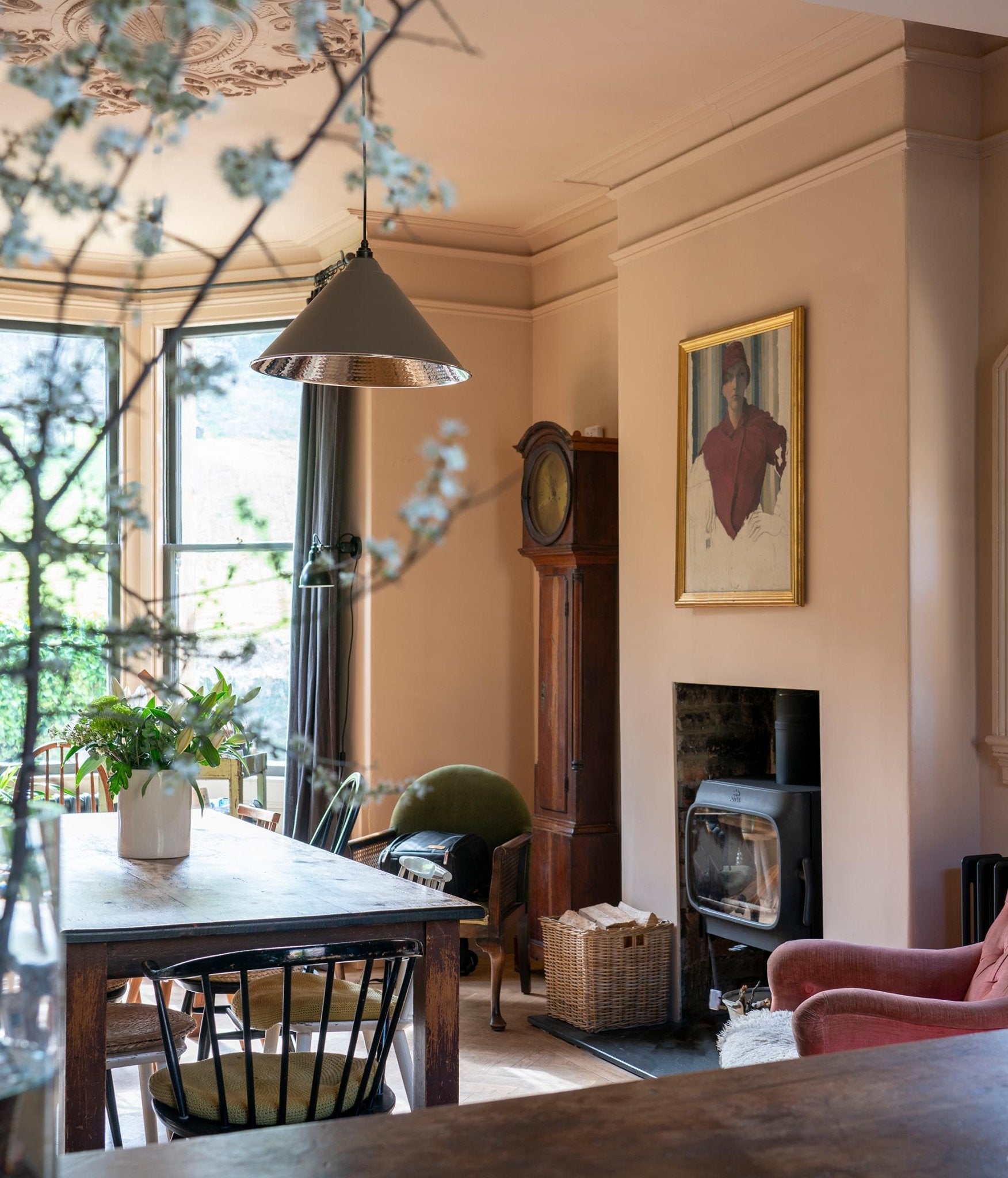 Hammered Nickel Hockley Pendant | Bluff - From The Anvil - EB London
