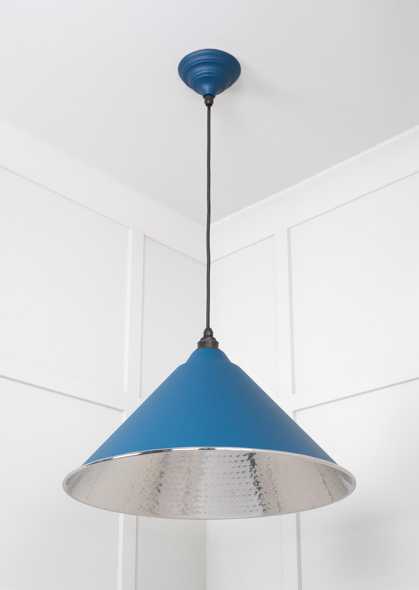 Hammered Nickel Hockley Pendant | Upstream - From The Anvil - EB London