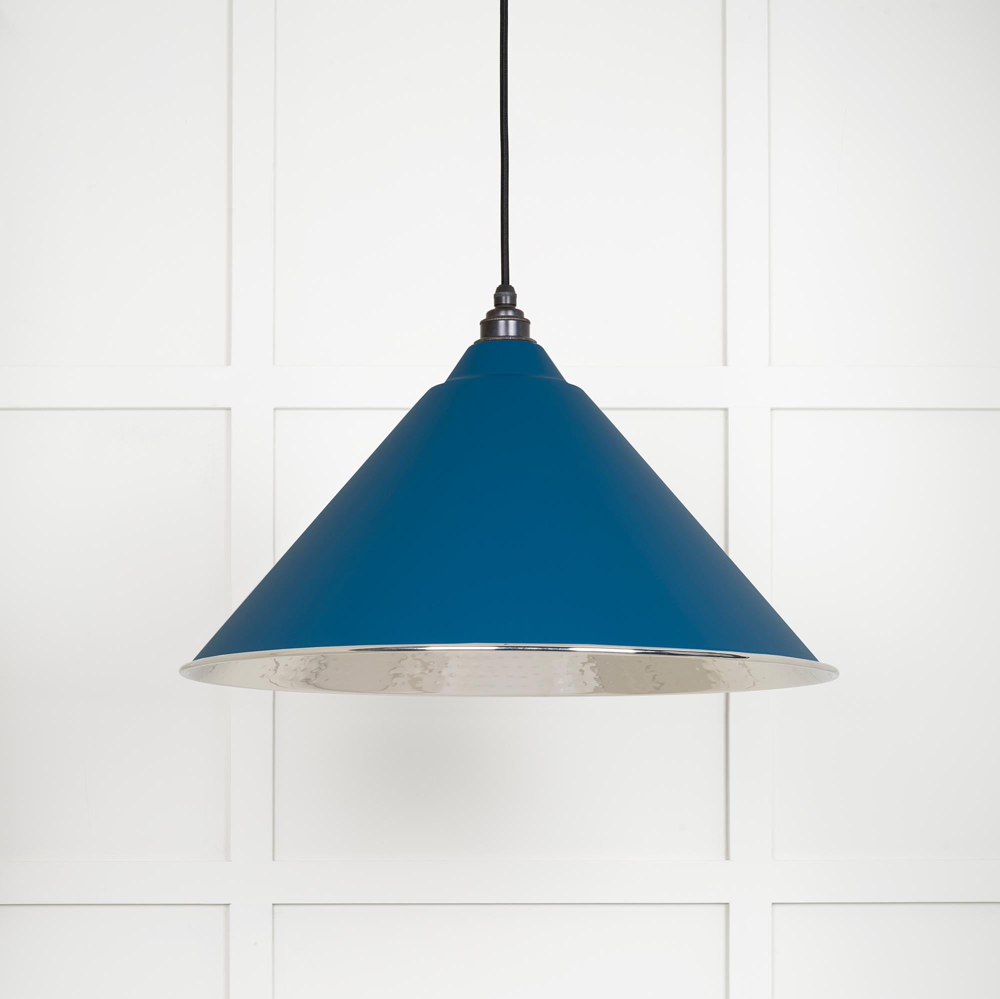 Hammered Nickel Hockley Pendant | Upstream - From The Anvil - EB London