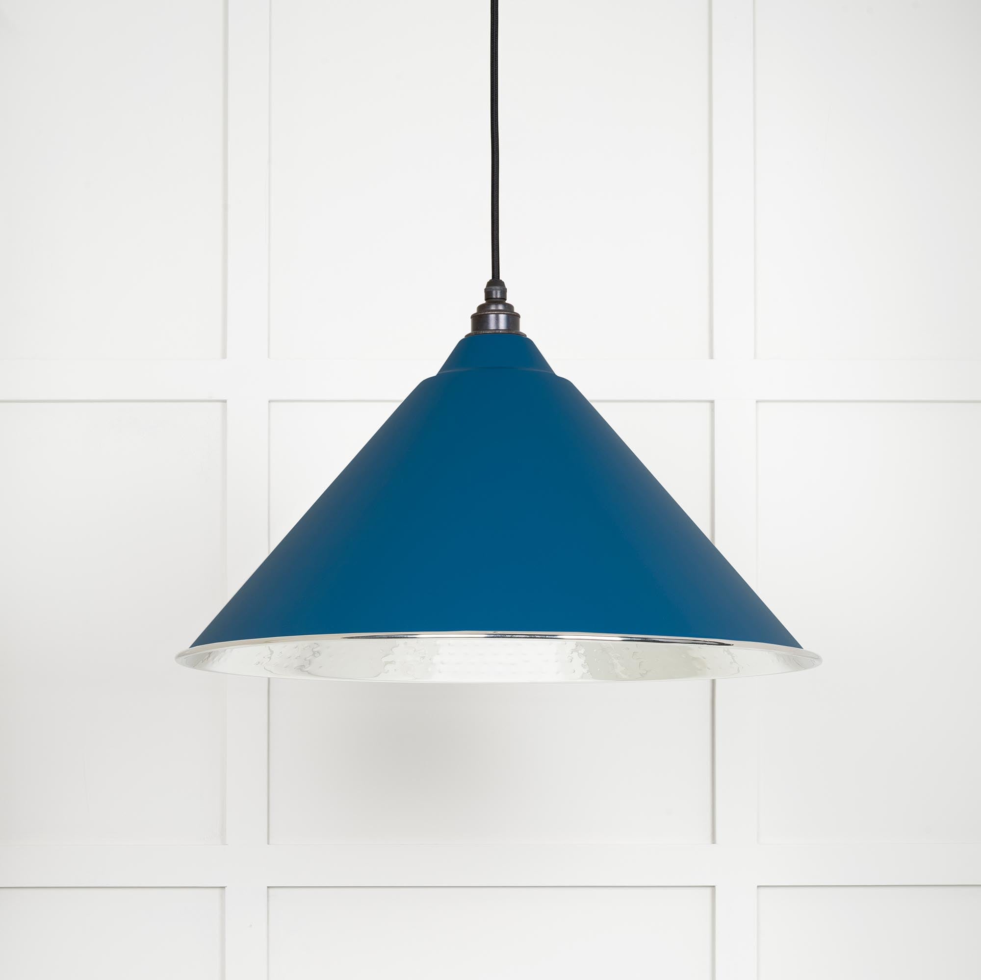 Hammered Nickel Hockley Pendant | Upstream - From The Anvil - EB London