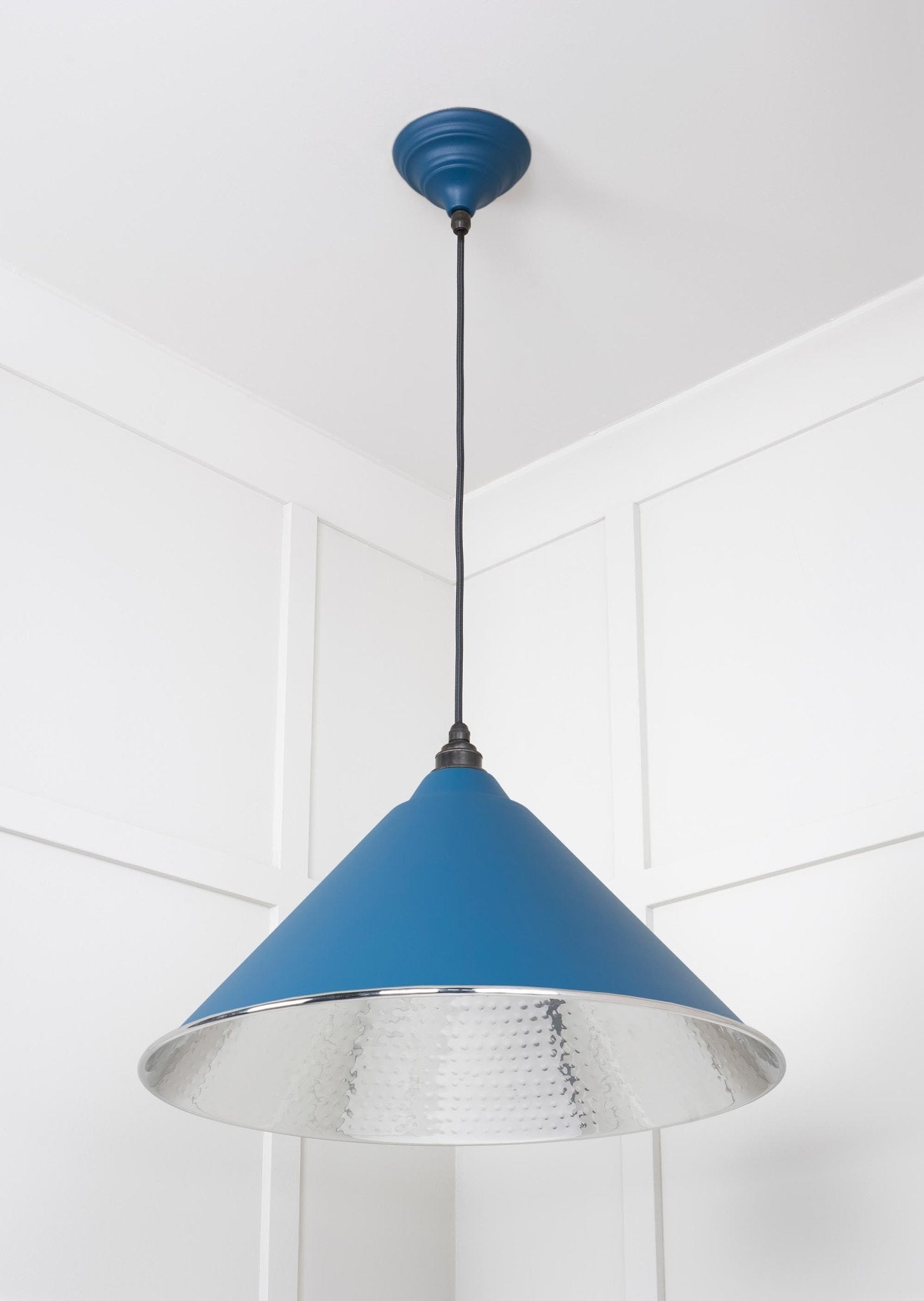 Hammered Nickel Hockley Pendant | Upstream - From The Anvil - EB London