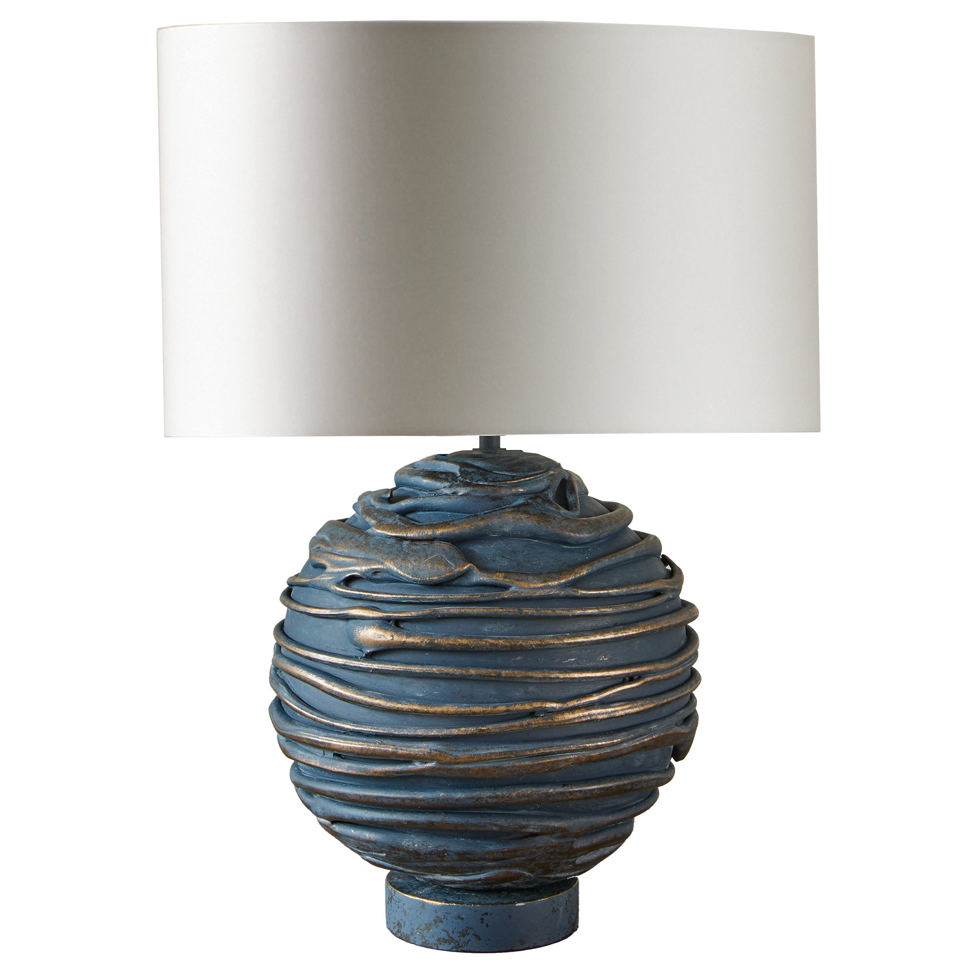 William Yeoward Harrington Table Lamp in Willie's Blue luxury table lamp - EB London product image 1