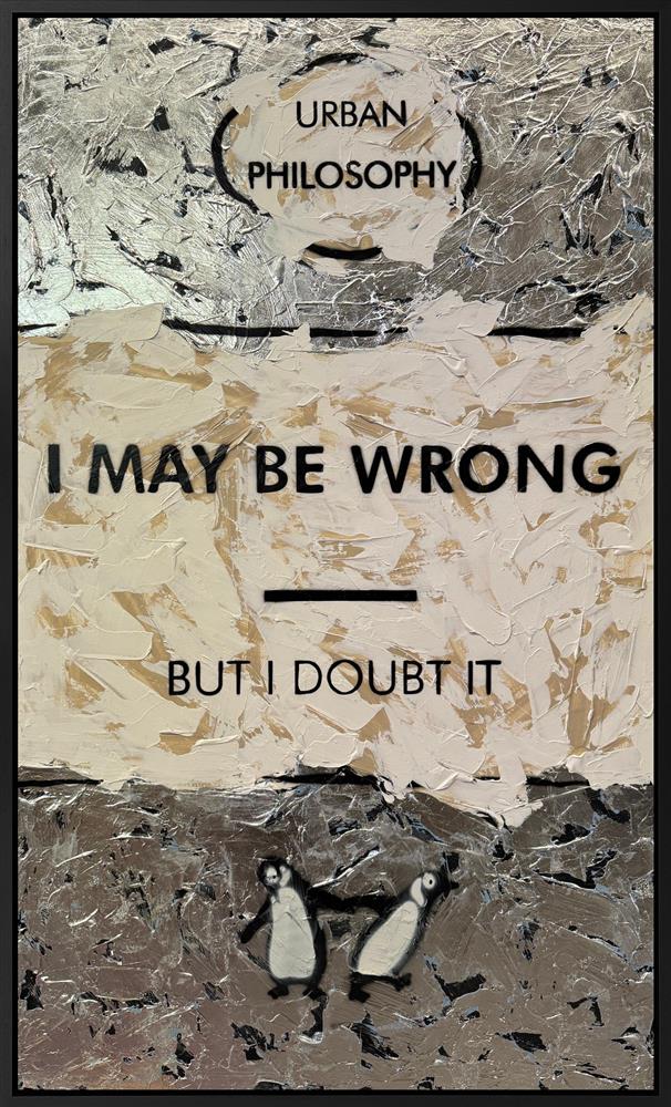 Hue Folk | But I Doubt It - XL Canvas | Original British Art - EB London