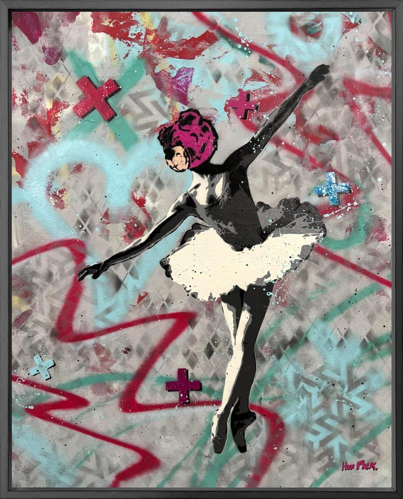 Hue Folk | Dancing Is The Poetry Of The Foot - Ballet Bear I | Original British Art - EB London