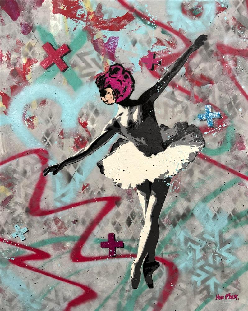 Hue Folk | Dancing Is The Poetry Of The Foot - Ballet Bear I | Original British Art - EB London