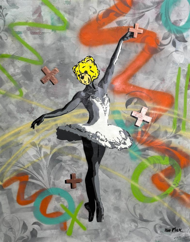 Hue Folk | Dancing Is The Poetry Of The Foot - Ballet Bear II | Original British Art - EB London