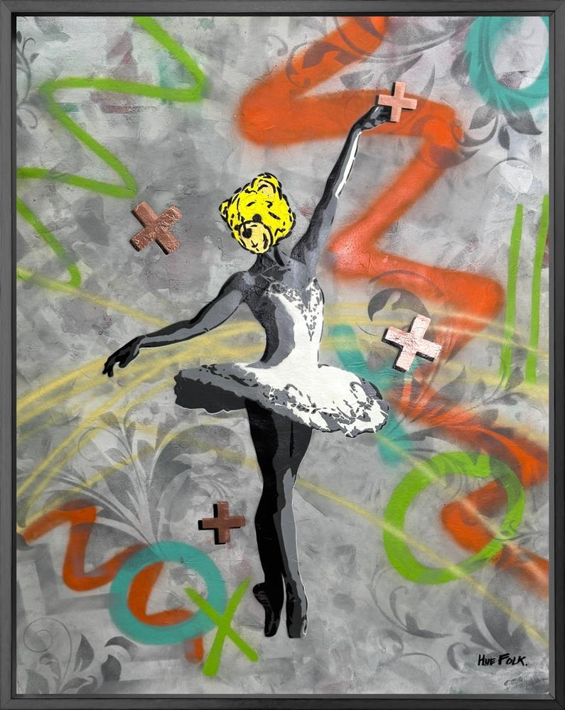 Hue Folk | Dancing Is The Poetry Of The Foot - Ballet Bear II | Original British Art - EB London