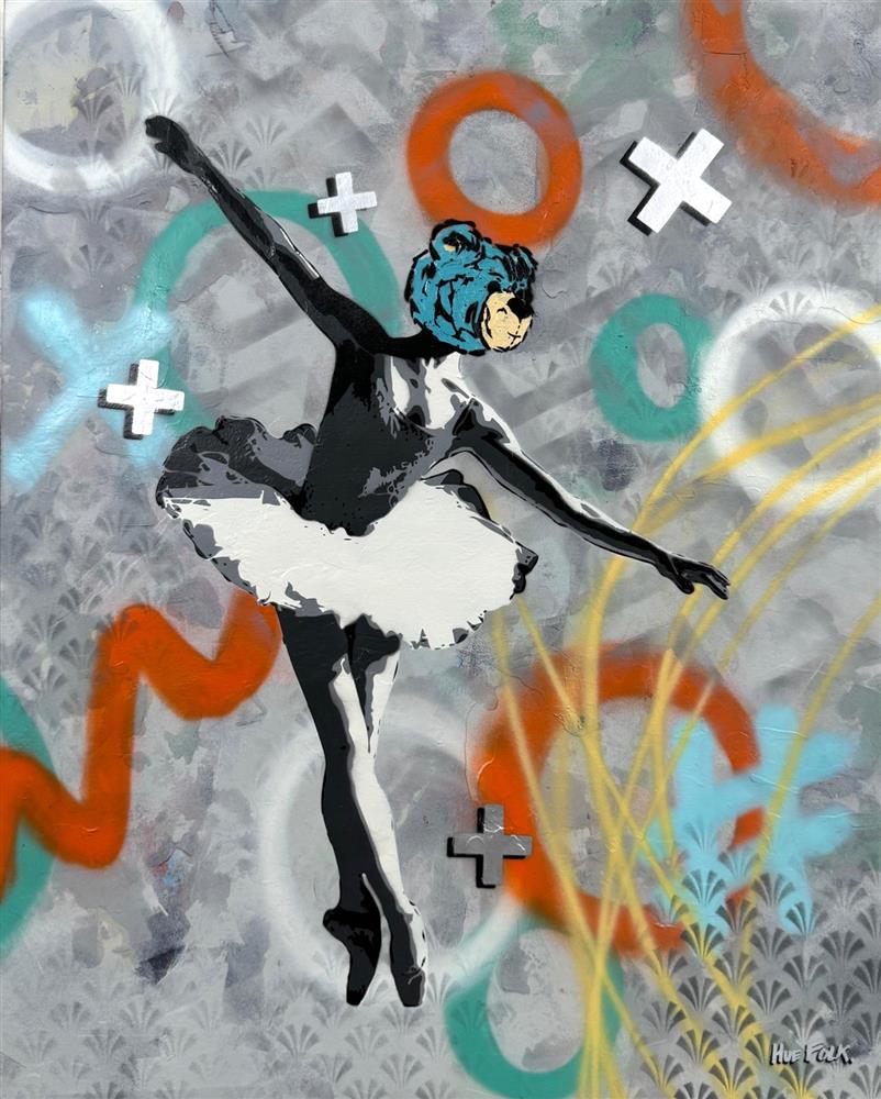Hue Folk | Dancing Is The Poetry Of The Foot - Ballet Bear III | Original British Art - EB London
