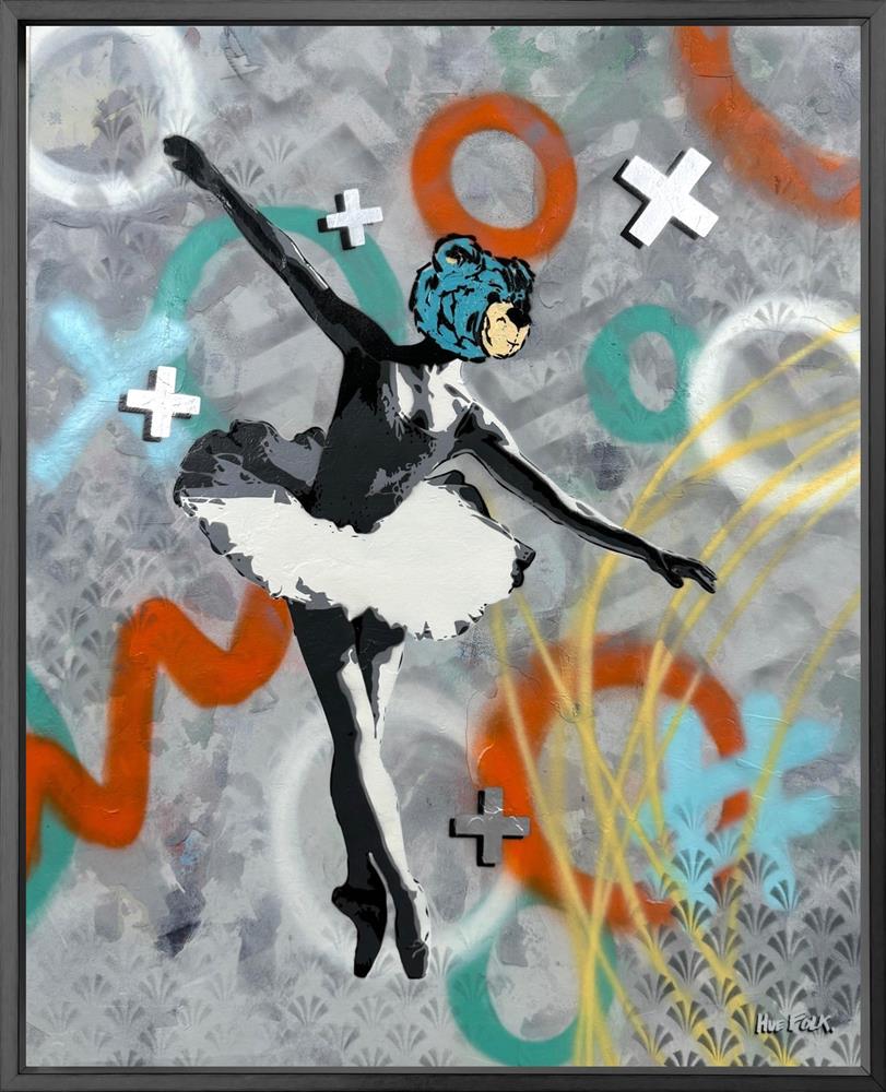 Hue Folk | Dancing Is The Poetry Of The Foot - Ballet Bear III | Original British Art - EB London