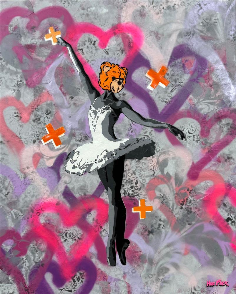 Hue Folk | Dancing Is The Poetry Of The Foot - Ballet Bear IV | Original British Art - EB London