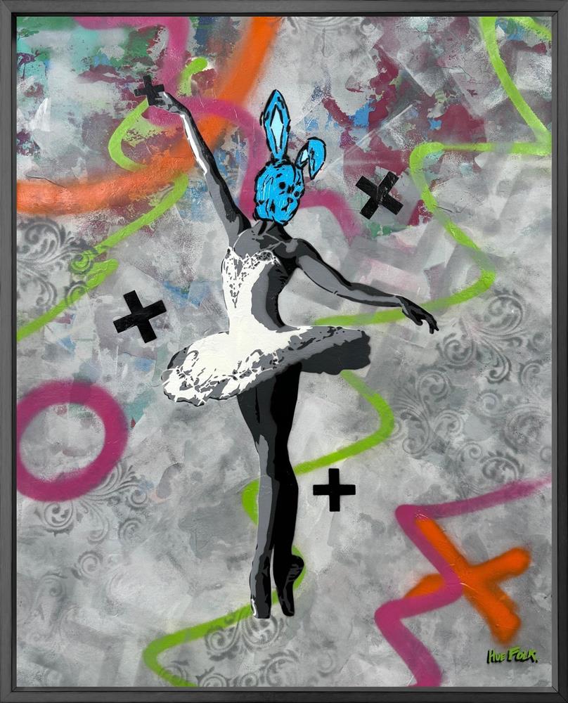 Hue Folk | Dancing Is The Poetry Of The Foot - Ballet Bunny I | Original British Art - EB London