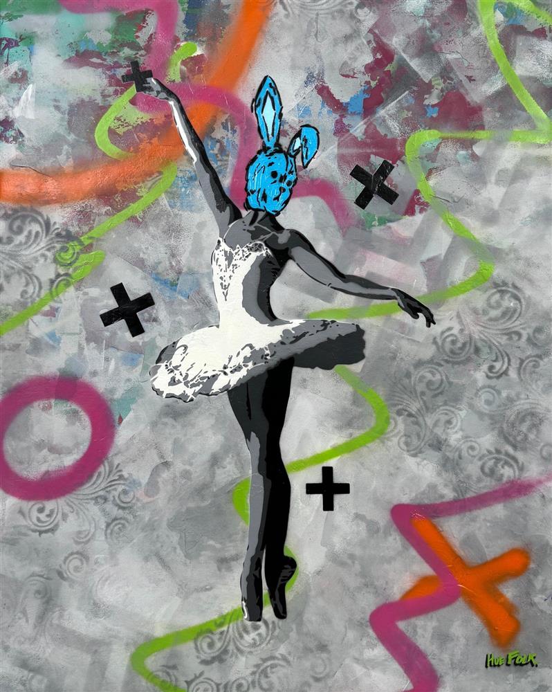 Hue Folk | Dancing Is The Poetry Of The Foot - Ballet Bunny I | Original British Art - EB London