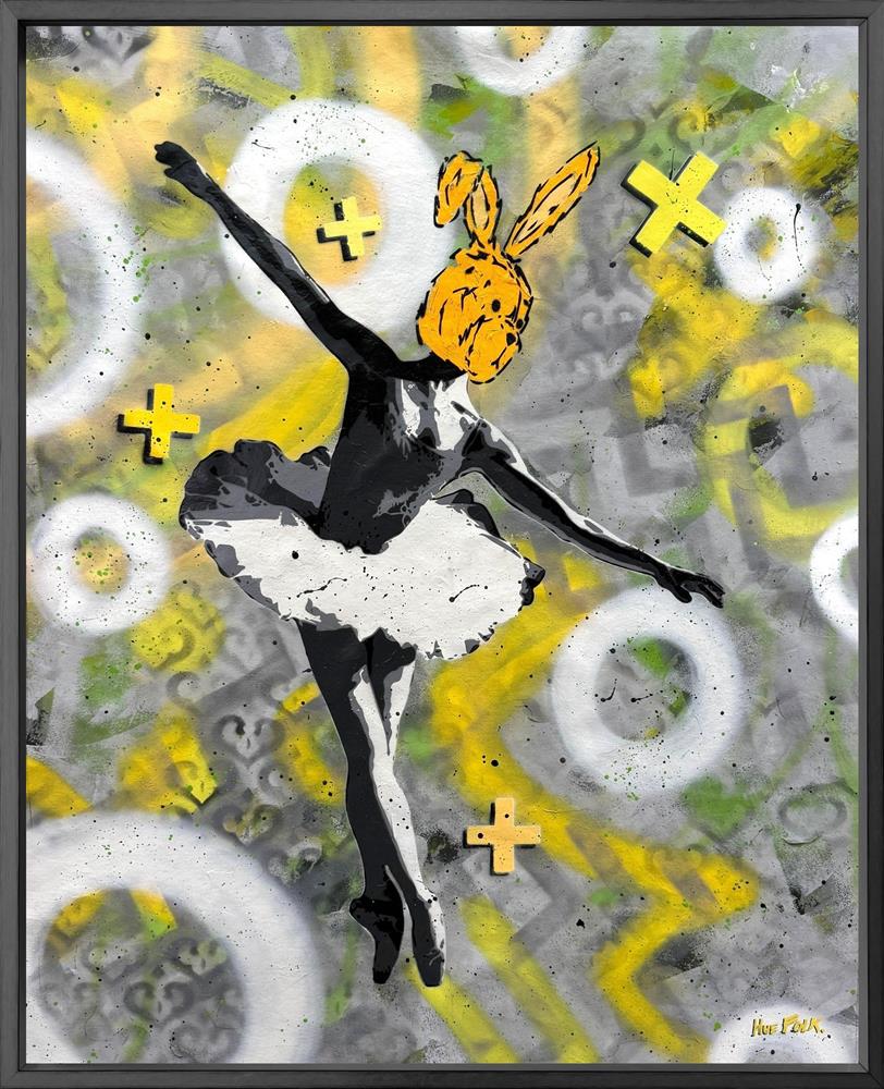 Hue Folk | Dancing Is The Poetry Of The Foot - Ballet Bunny II | Original British Art - EB London