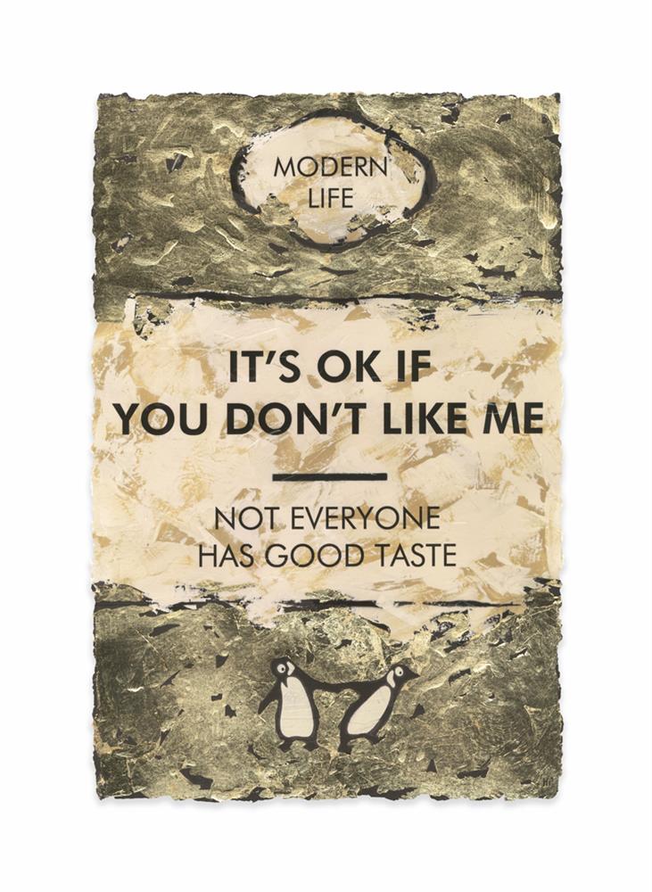 Hue Folk | It's OK If You Don't Like Me... Gold Leafed | Original British Art - EB London