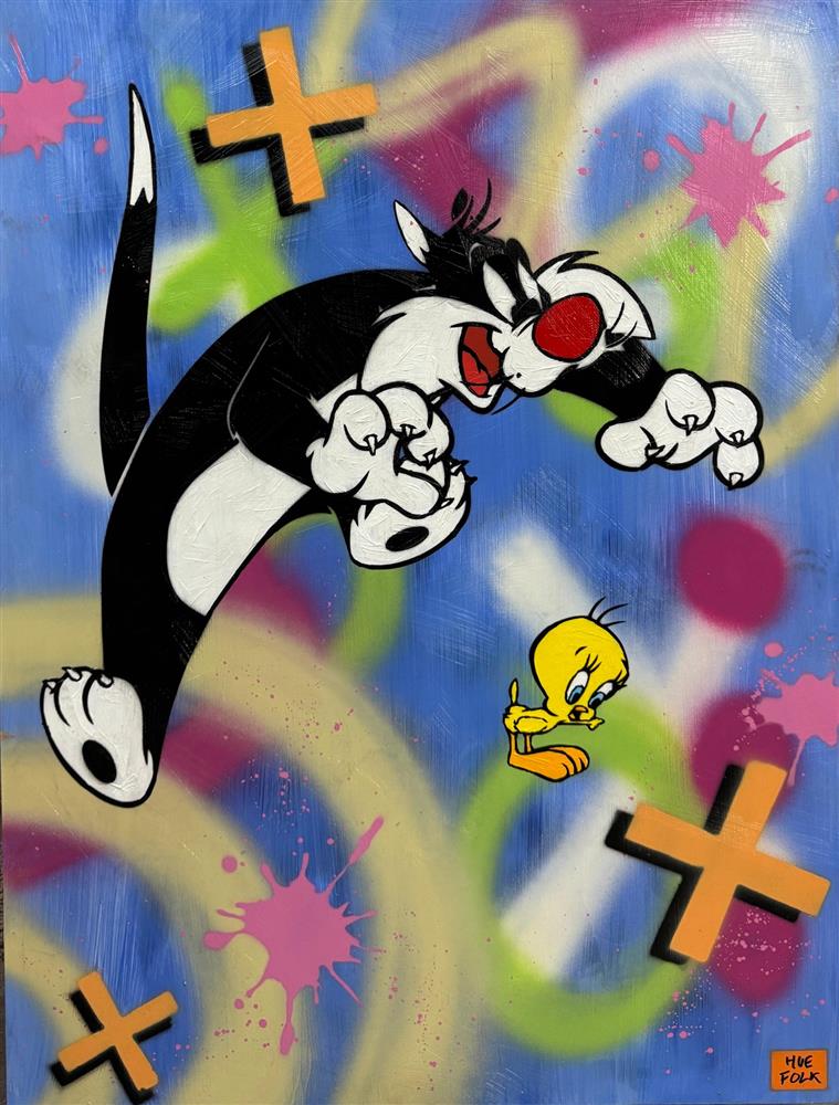 Hue Folk | Sylvester And Tweety | Original British Art - EB London