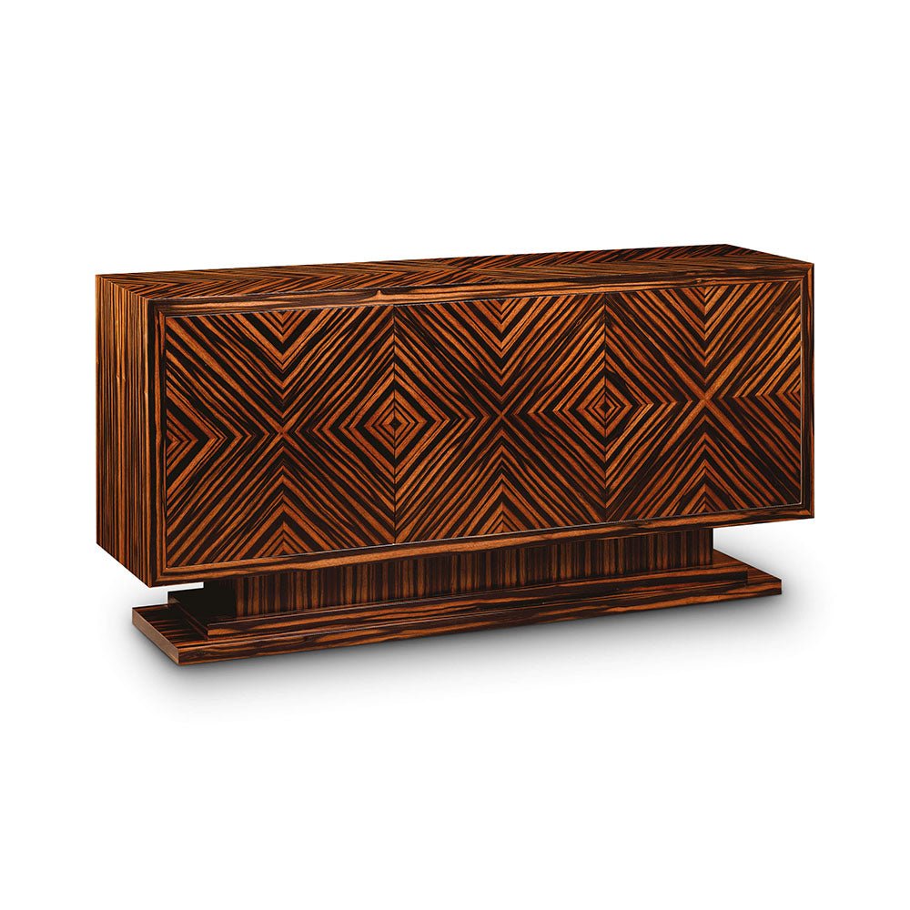 Iain James 3 Door Wide Credenza Sideboard with Deco Plinth - EB London
