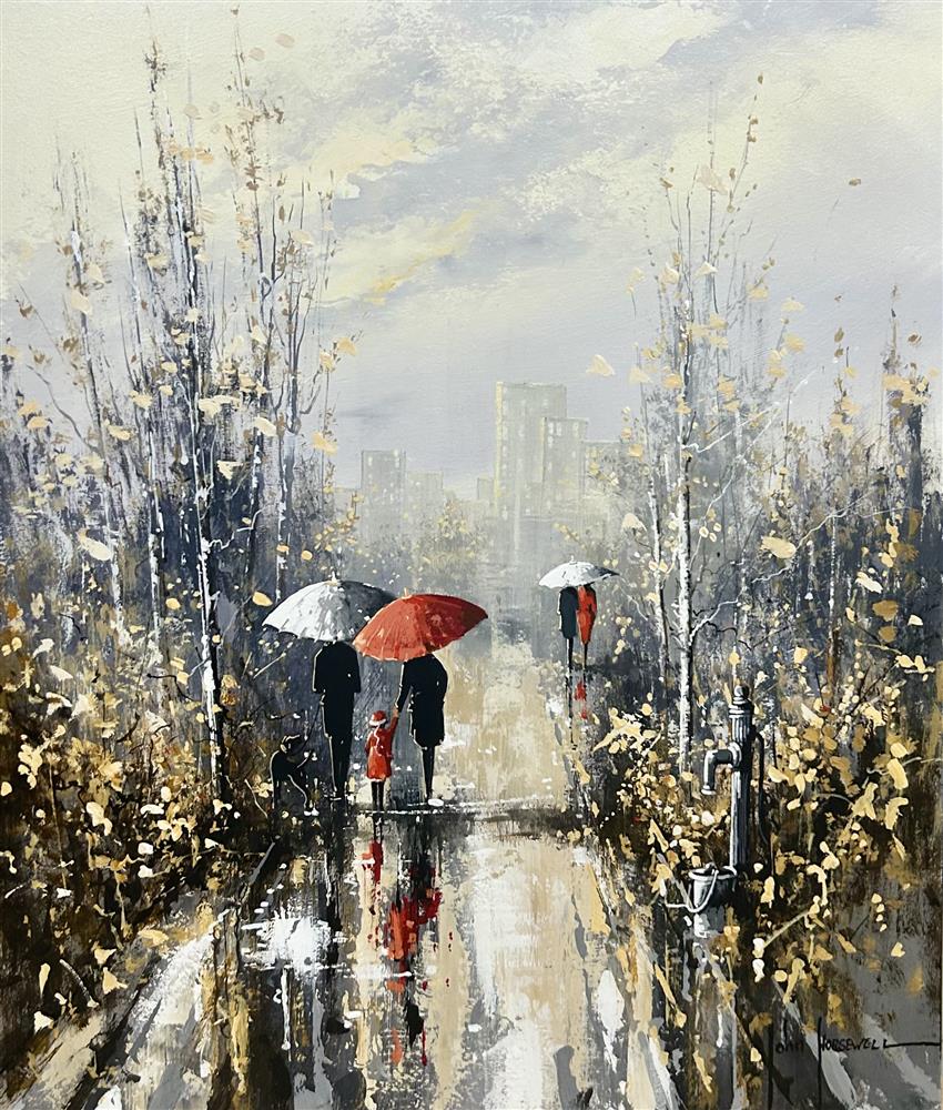 John Horsewell | Echoes on Wet Pavement | Original British Art - EB London