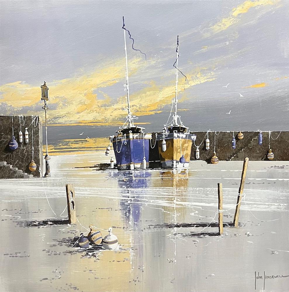 John Horsewell | Sailing Through Golden Silence | Original British Art - EB London