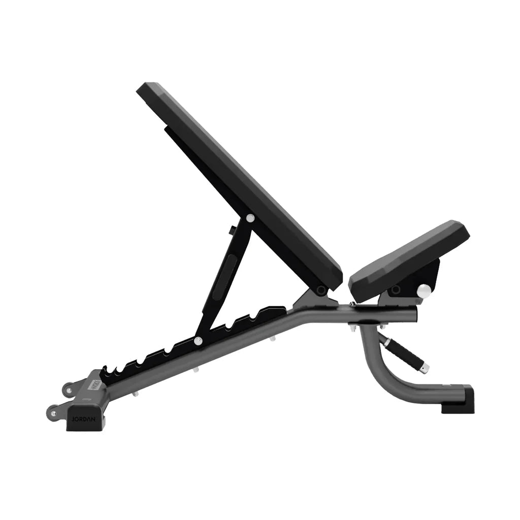 Jordan Grey Adjustable Weight Bench - EB London