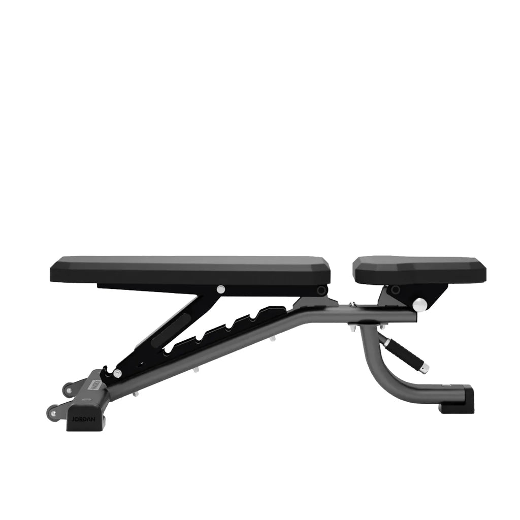 Jordan Grey Adjustable Weight Bench - EB London