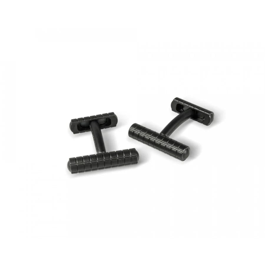 Knurl Cufflinks In Matte Black Finish – Deakin & Francis - EB London