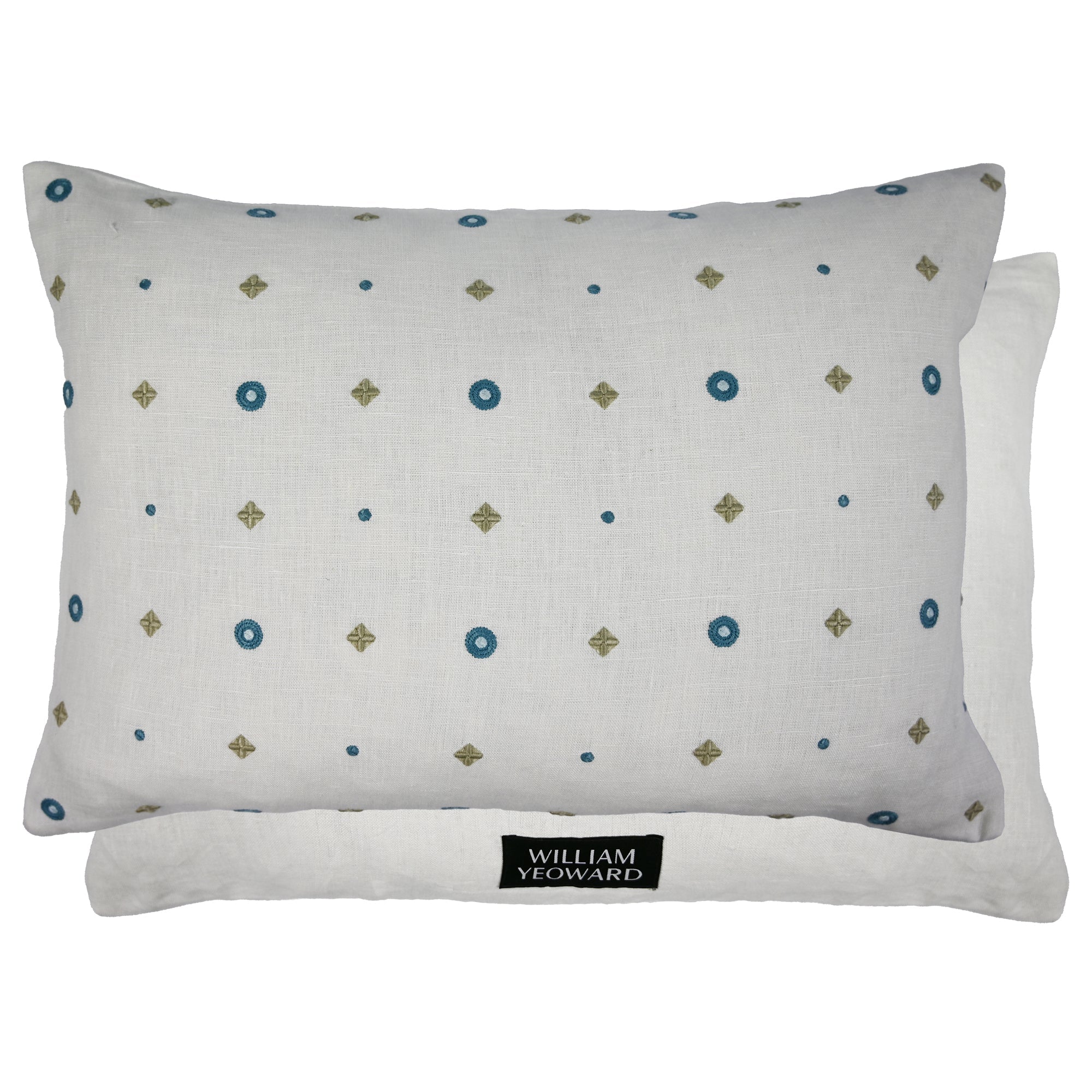 William Yeoward Laghu - Duck Egg 50x35 Cushion luxury cushion - EB London product image 1