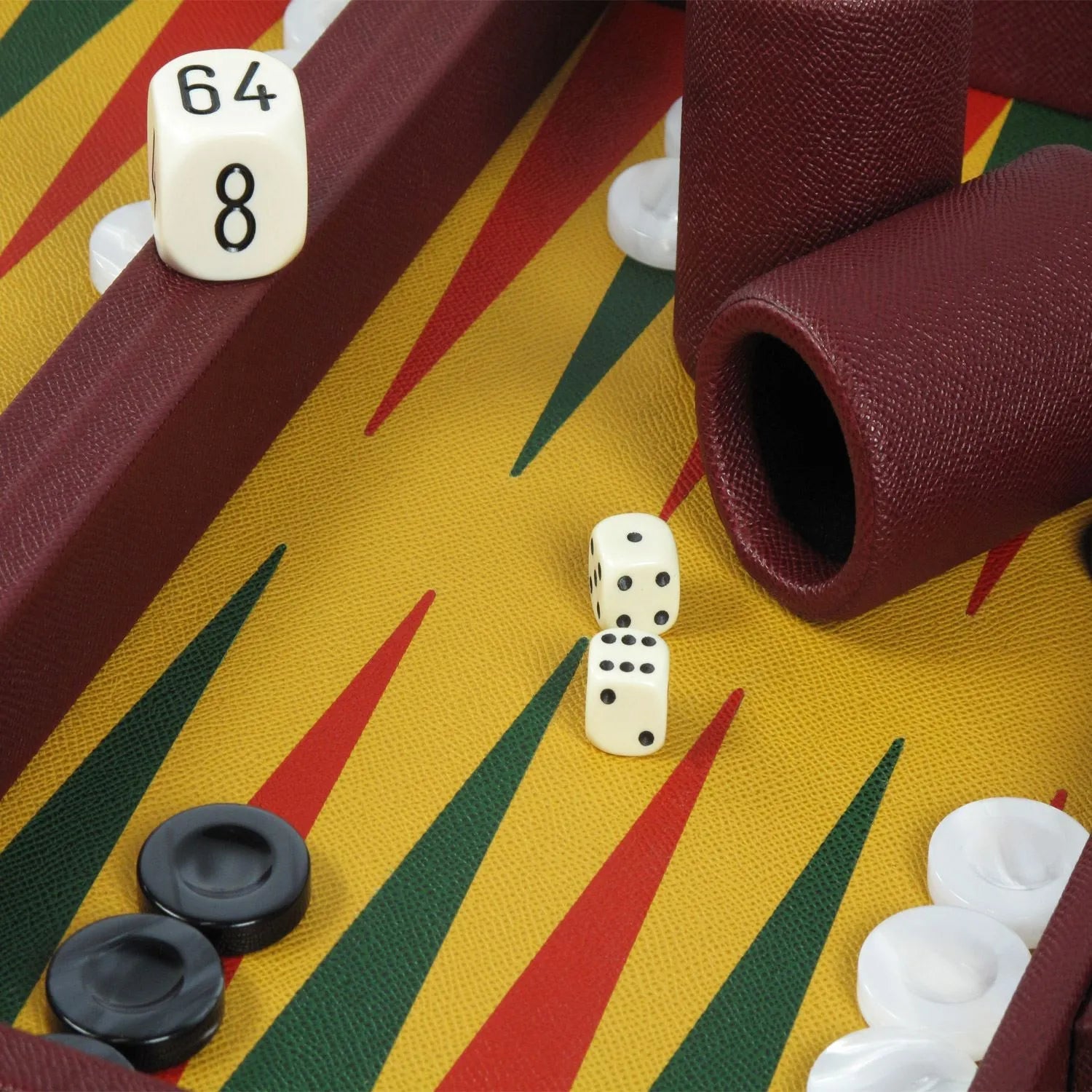 Leather & Acrylic Backgammon Set - Geoffery Parker - EB London