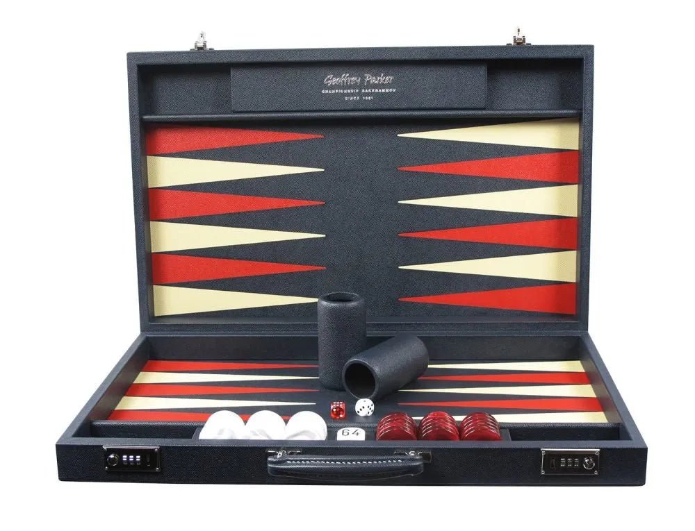 Leather & Acrylic Backgammon Set - Geoffery Parker - EB London