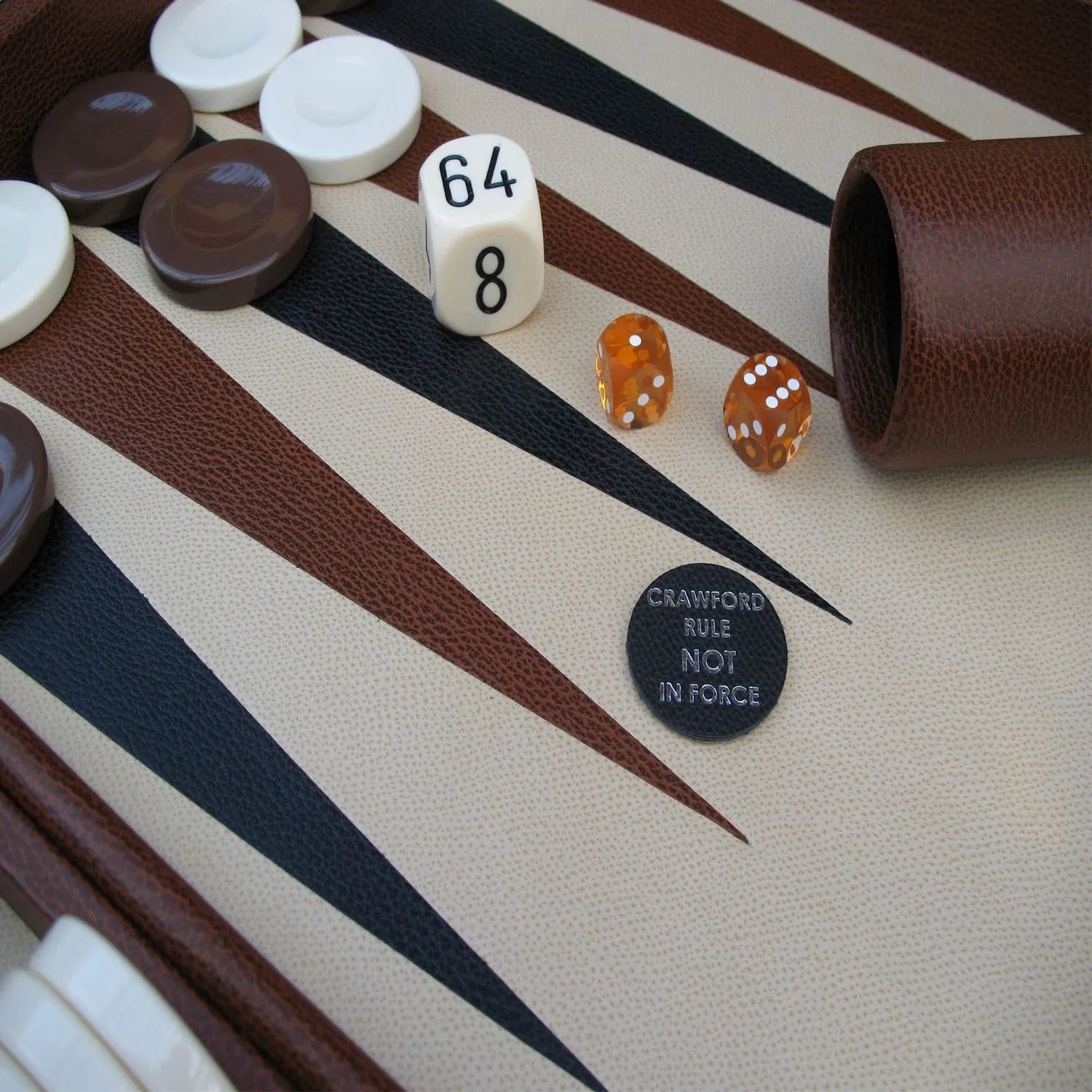 Leather & Acrylic Backgammon Set - Geoffery Parker - EB London