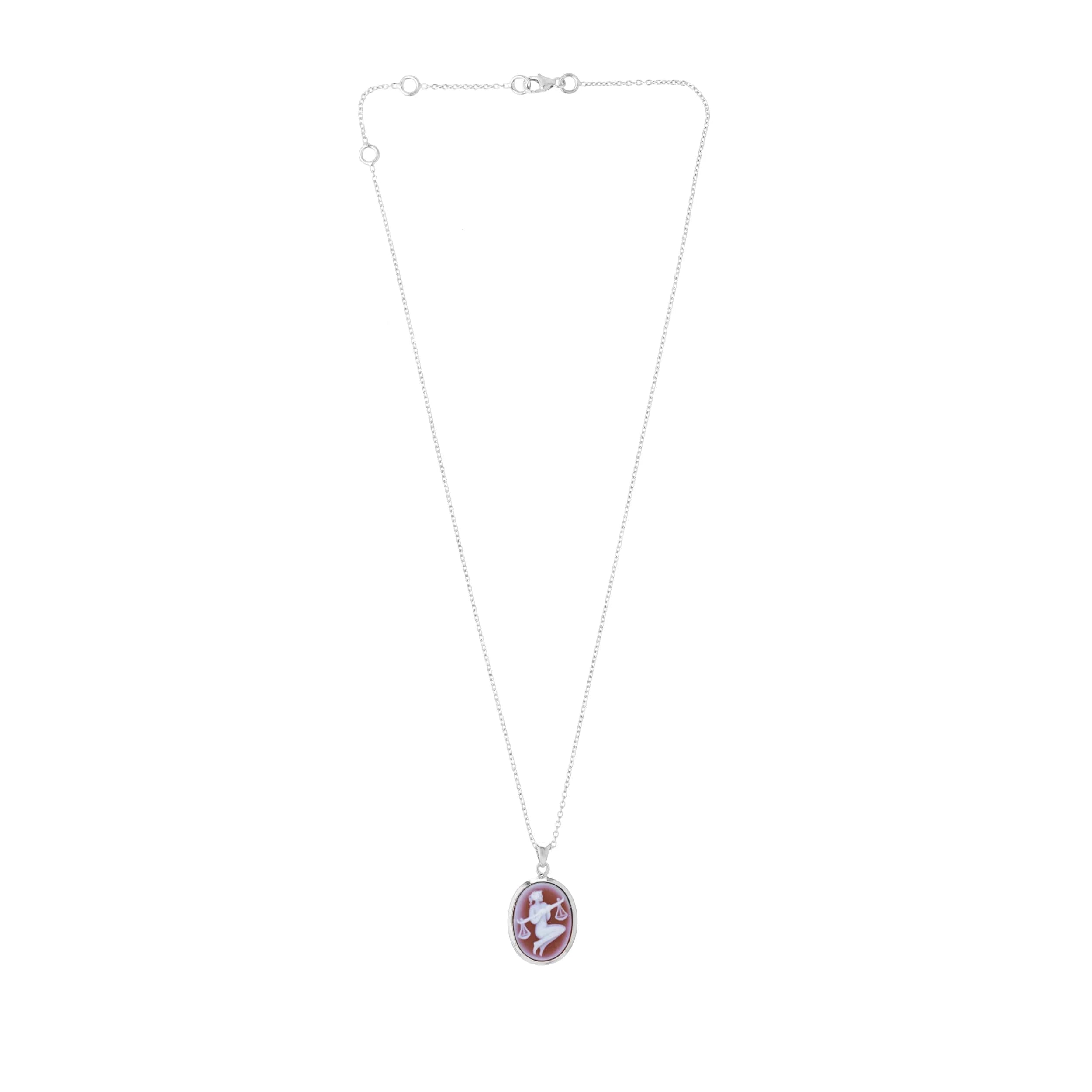 silver zodiac pendant Libra with sardonyx cameo by Deakin & Francis at EB London