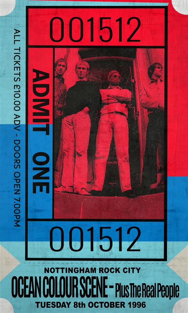 Linda Charles | Admit One - Ocean Colour Scene | Limited Edition British Art - EB London