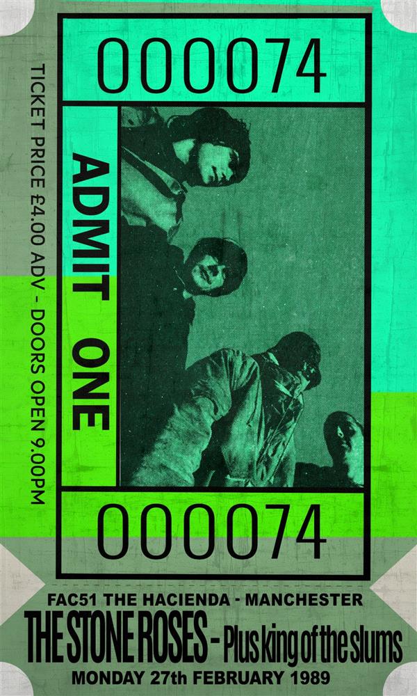Linda Charles | Admit One - The Stone Roses | Limited Edition British Art - EB London