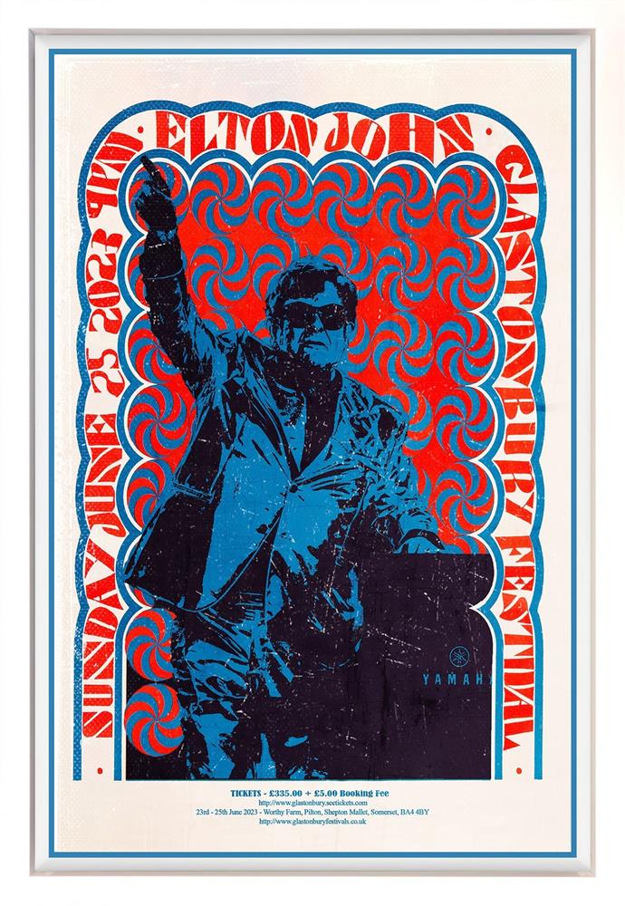 Linda Charles | Elton At Glastonbury | Original British Art - EB London