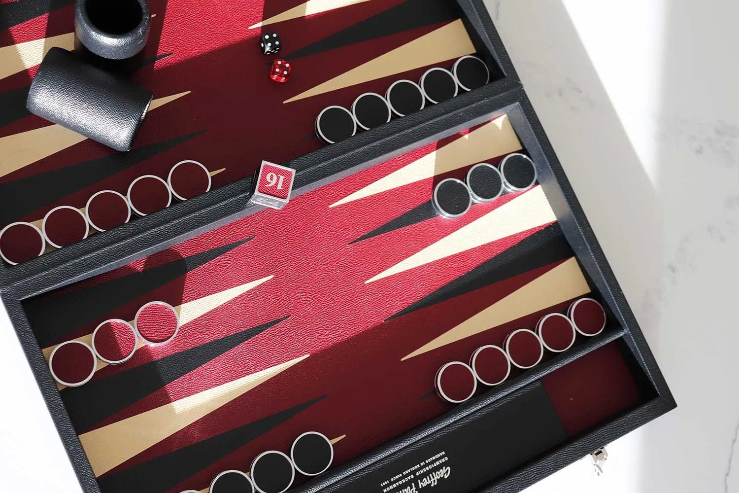 Luxury Backgammon Sets (Leather & Metal) - Geoffery Parker - EB London