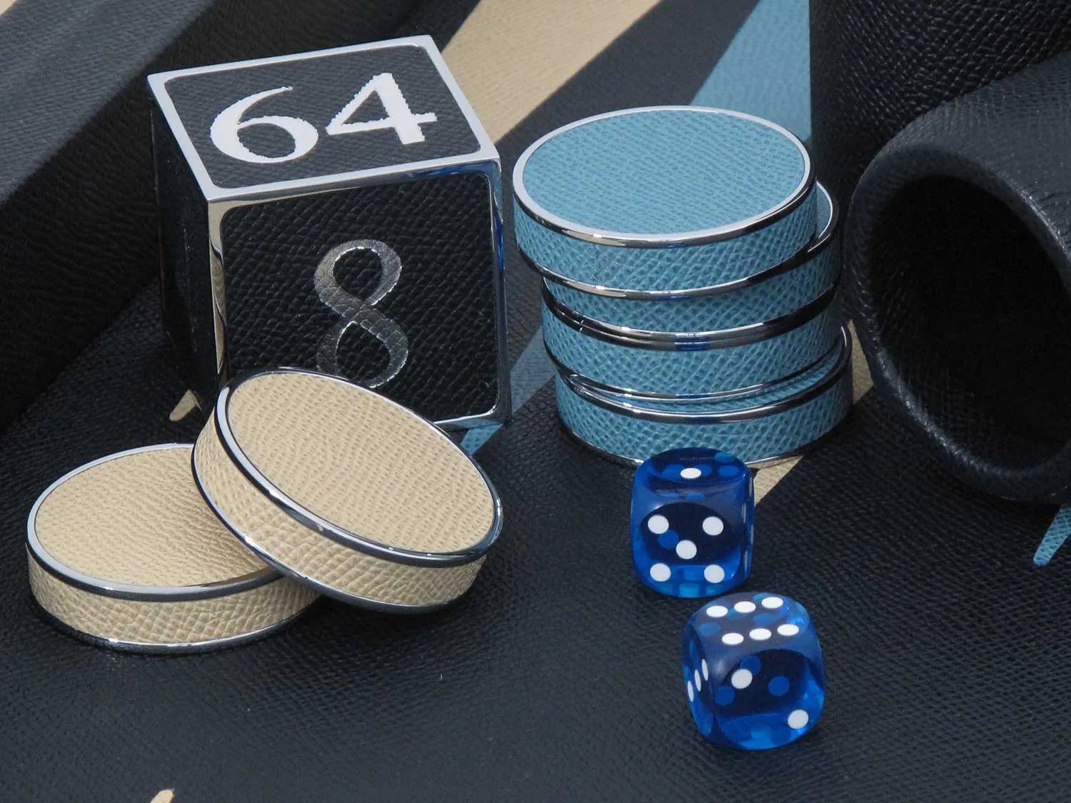 Luxury Backgammon Sets (Leather & Metal) - Geoffery Parker - EB London