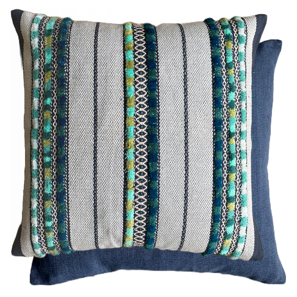 William Yeoward Mangala - Indigo 50x50 Cushion luxury cushion - EB London product image 1