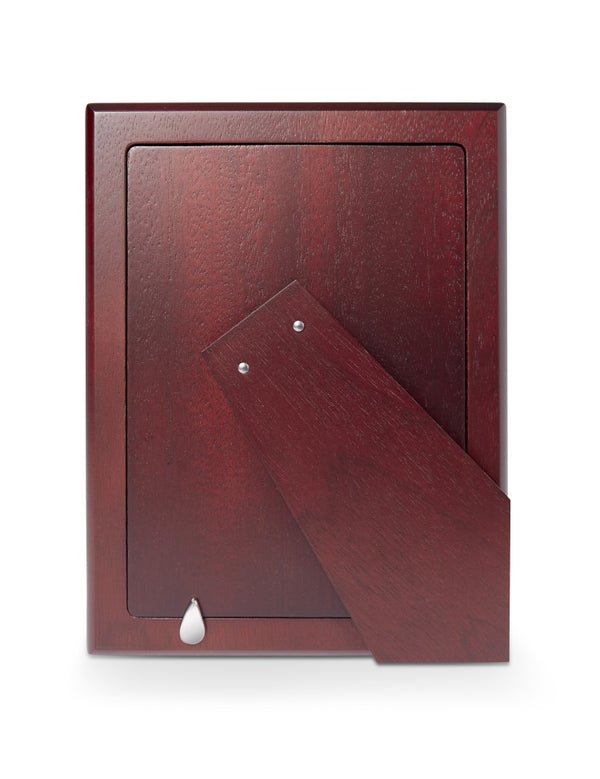 Modern Flat Sterling Silver Photo Frame With Wood Back - Carrs Silver - EB London