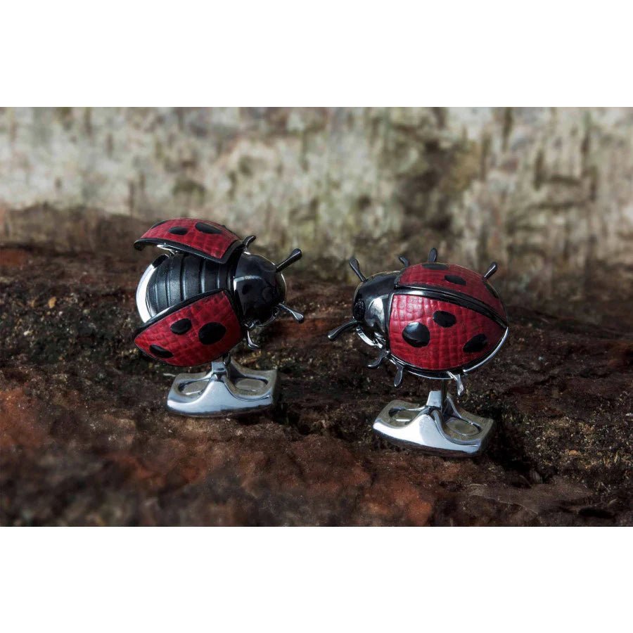 Moving Ladybird Cufflinks with Articulated Wings - Deakin & Francis - EB London