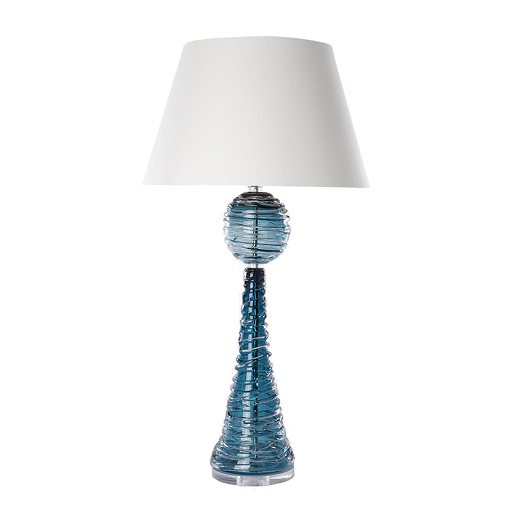 William Yeoward Muffy Table Lamp Steel Blue luxury table lamp - EB London product image 1