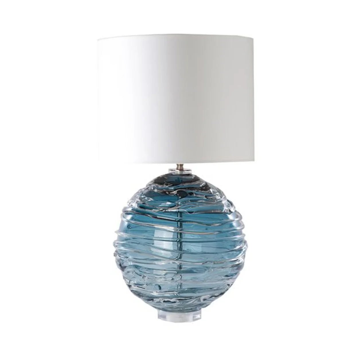 William Yeoward Nerys Table Lamp Steel Blue luxury table lamp - EB London product image 1