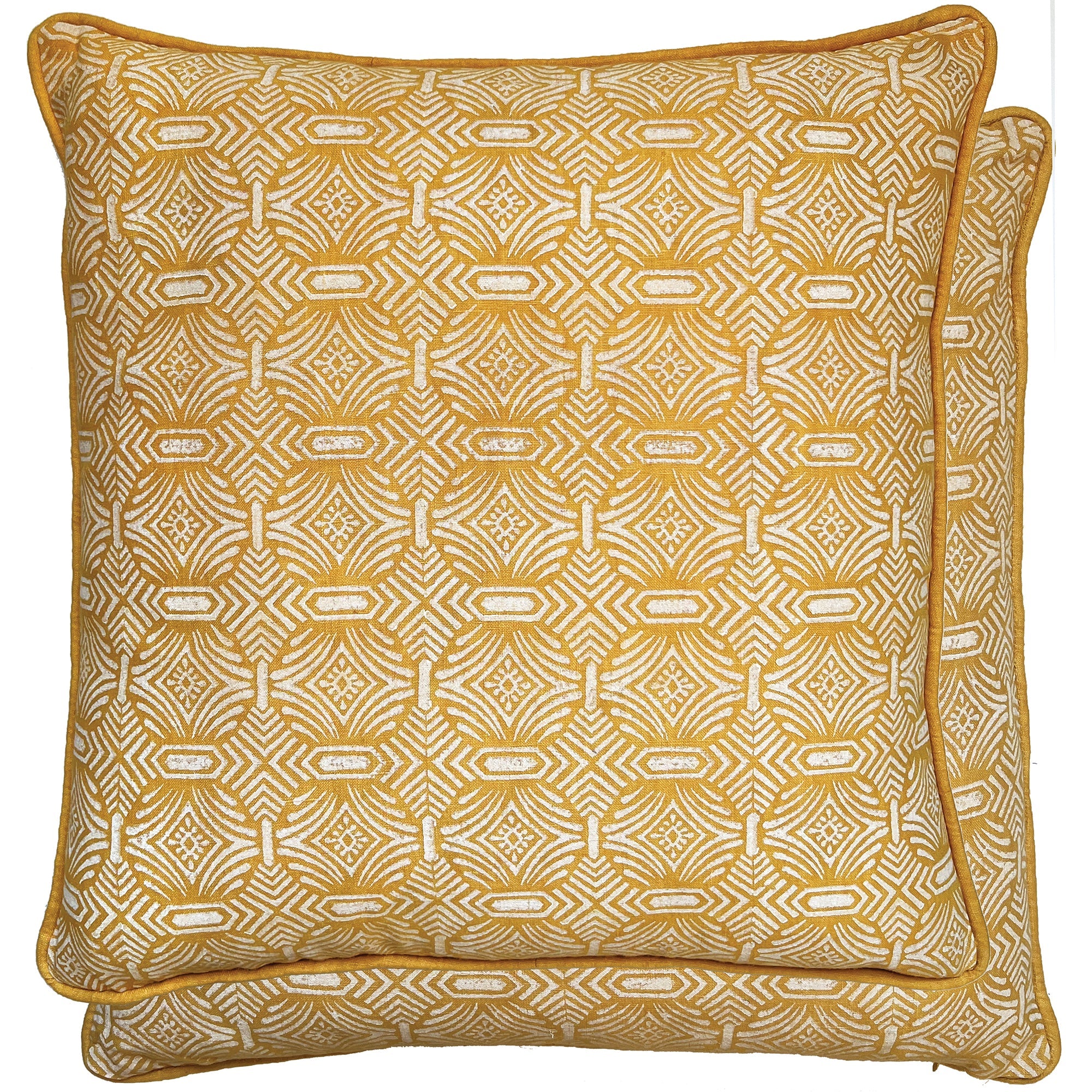 William Yeoward Pali - Ochre 50x50 Cushion luxury cushion - EB London product image 1