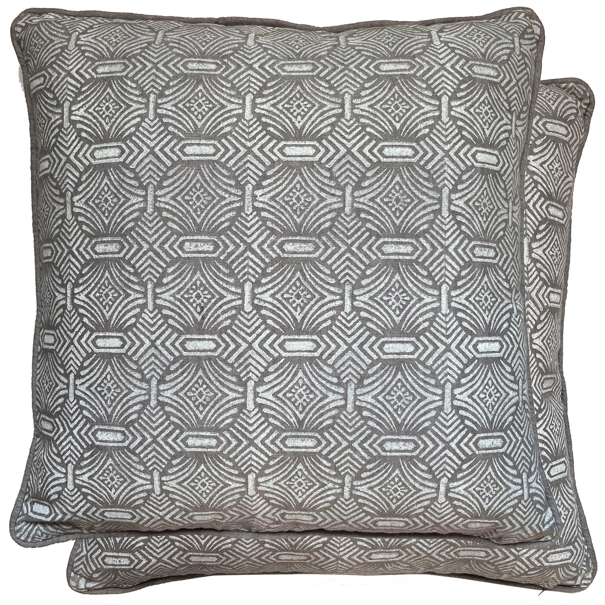 William Yeoward Pali - Slate 50x50 Cushion luxury cushion - EB London product image 1