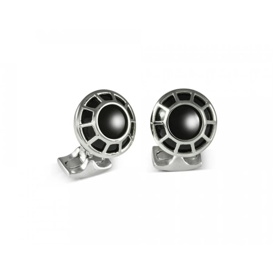 Porthole Cufflinks with Black Centre – Deakin & Francis - EB London