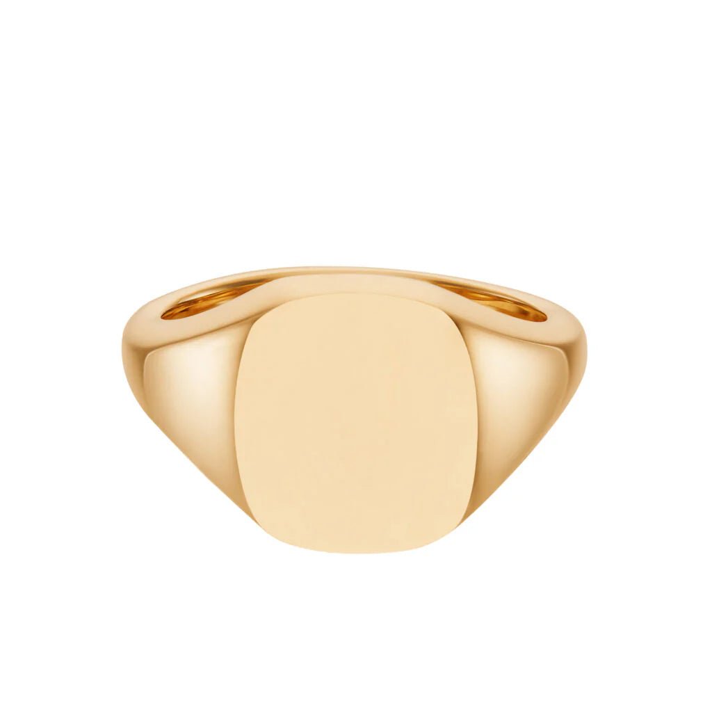 Rose Gold Cushion Signet Ring (12x10mm) – 18ct – Deakin & Francis - EB London
