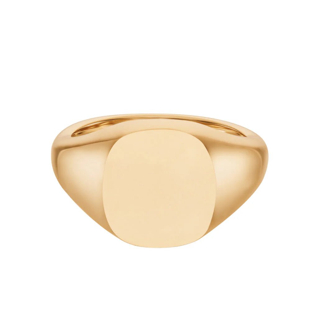 Rose Gold Cushion Signet Ring (14x13mm) – 18ct – Deakin & Francis - EB London